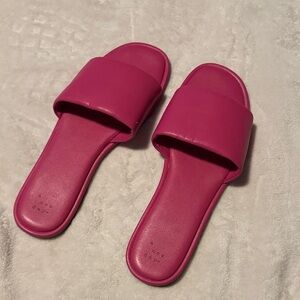 Hot pink sandals